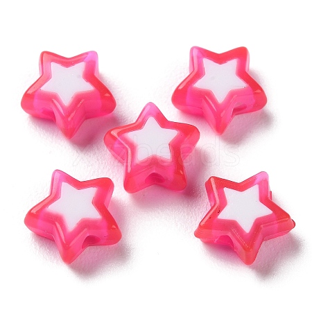 Star Acrylic Beads TACR-C001-02G-1