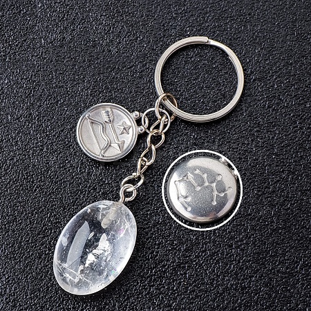 Natural Quartz Crystal Keychain PW-WG6B815-21-1