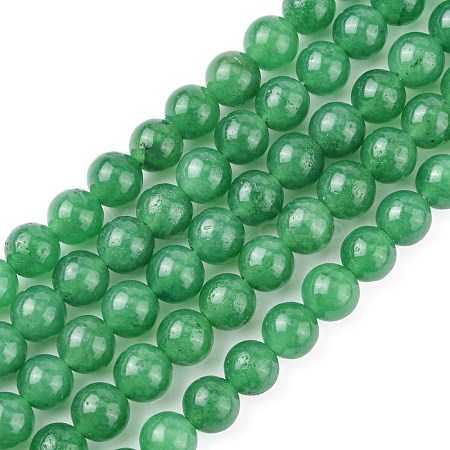 Natural White Jade Bead Strands X-G-R165-8mm-14-1