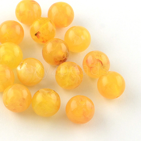 Acrylic Imitation Gemstone Beads OACR-R029-10mm-10-1