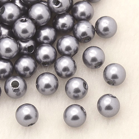 Imitation Pearl Acrylic Beads PL611-09-1