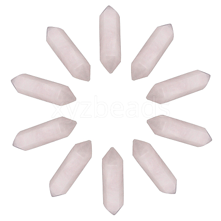 SUNNYCLUE 10Pcs Faceted Natural Rose Quartz Healing Stones G-SC0001-61-1