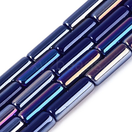 Electroplate Opaque Glass Beads Strands LS-EGLA-Q132-02A-B02-1
