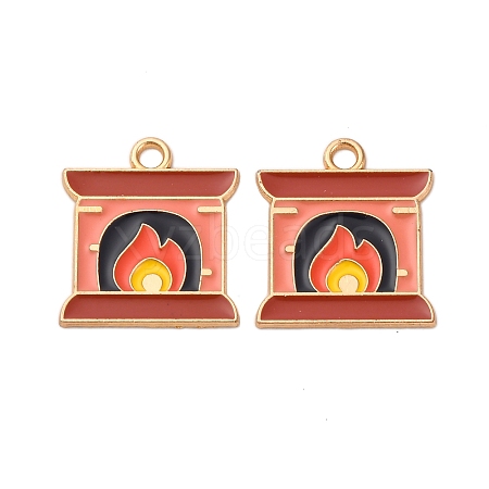 Christmas Alloy Enamel Pendants ENAM-K080-01I-G-1