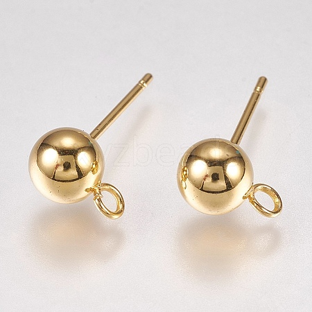 202 Stainless Steel Stud Earring Findings STAS-I324-01G01-2mm-1