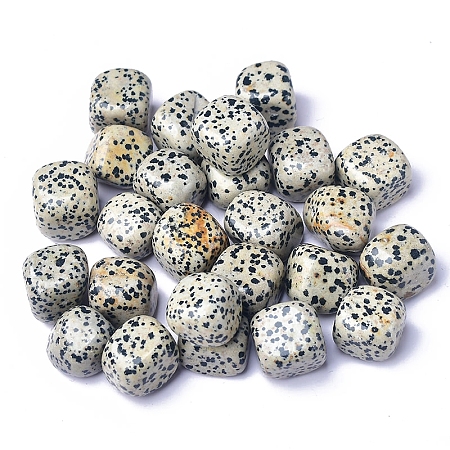 Natural Dalmatian Jasper Imitation Pebble Ornament PW-WG8720F-27-1