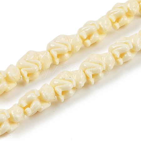 Synthetic Coral Carved Beads Strands CORA-C003-04-1