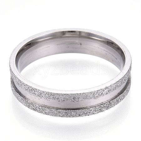 201 Stainless Steel Grooved Finger Ring for Men Women STAS-WH0039-05G-P-1