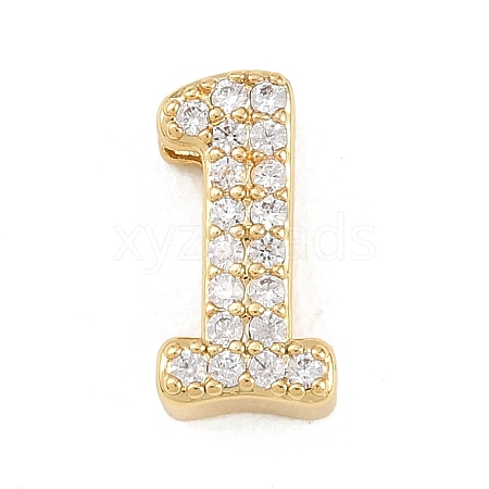 Brass Micro Pave Cubic Zirconia Pendants KK-B167-22G-1-1