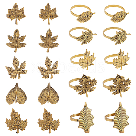 20Pcs 10 Styles Iron Napkin Rings DIY-GO0002-94-1