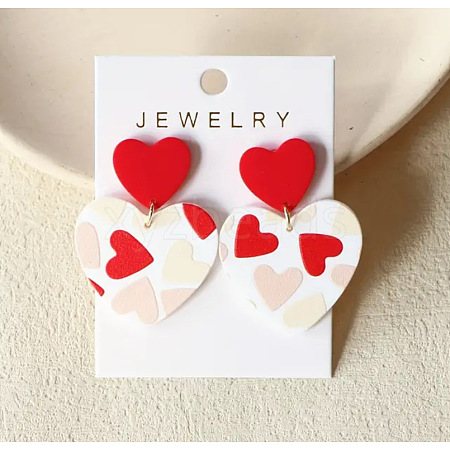 Acrylic Dangle Stud Earrings FS-WG1A271-02-1