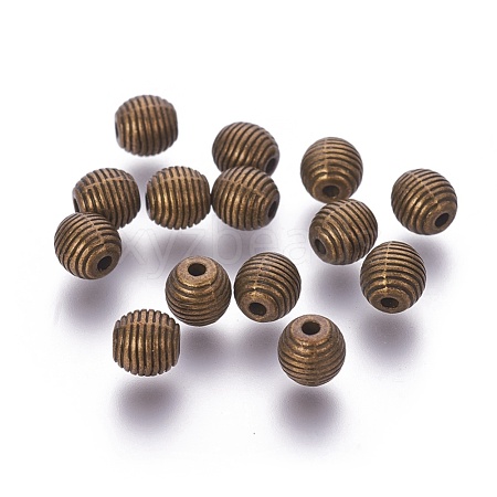 Tibetan Style Alloy Beehive Beads PALLOY-6662-AB-NR-1