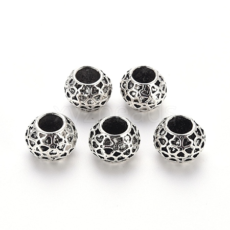 Tibetan Style Alloy European Beads X-TIBE-N006-76AS-LF-1