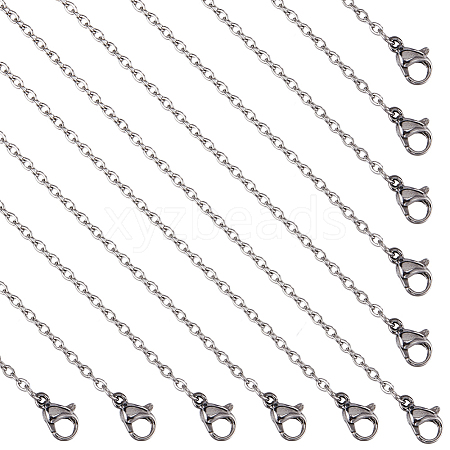 SUNNYCLUE 20Pcs 304 Stainless Steel Cable Chain Necklaces Set MAK-SC0001-18-1