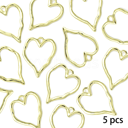 5Pcs Zinc Alloy Pendants FIND-YW0010-03G-1