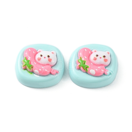 Opaque Cute Cartoon Resin Cabochons CRES-O006-06E-1