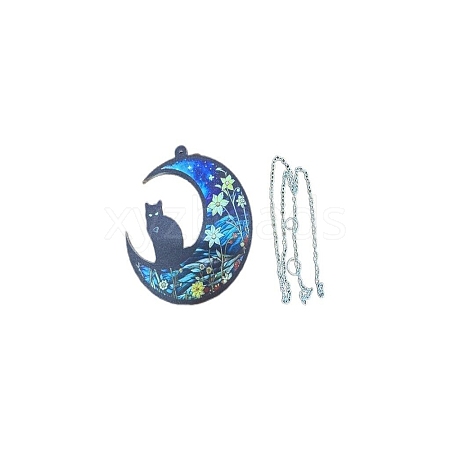 Moon with Cat Window Suncatchers PW-WG7D0D8-02-1