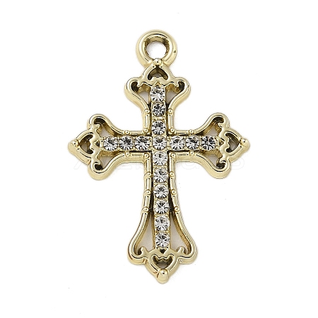 Alloy Rhinestone Pendants PALLOY-P308-01KCG-1