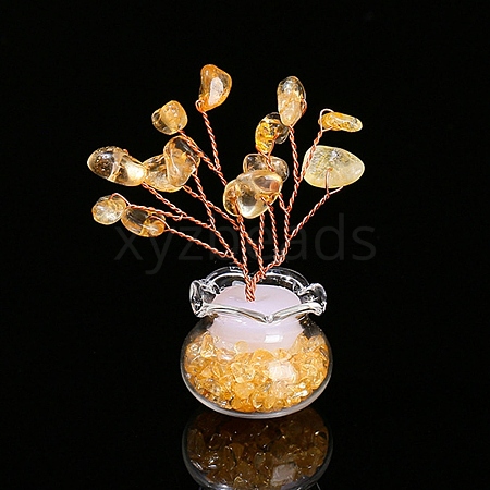 Natural Citrine Chips Tree Decorations PW-WG5CB05-01-1