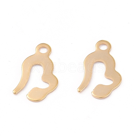 201 Stainless Steel Charms STAS-C017-11G-1