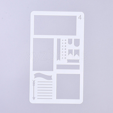 Plastic Reusable Drawing Painting Stencils Templates DIY-G027-F04-1