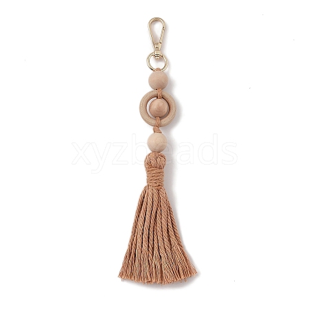 Handmade Macrame Nylon Thread Pendant Decorations HJEW-P019-09G-02-1