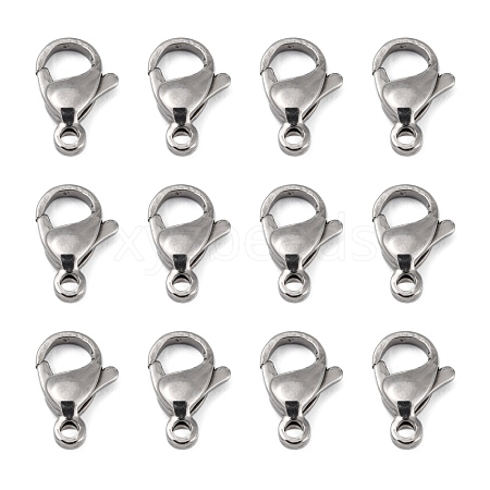 Tarnish Resistant Polished 304 Stainless Steel Lobster Claw Clasps X-STAS-R072-39A-1