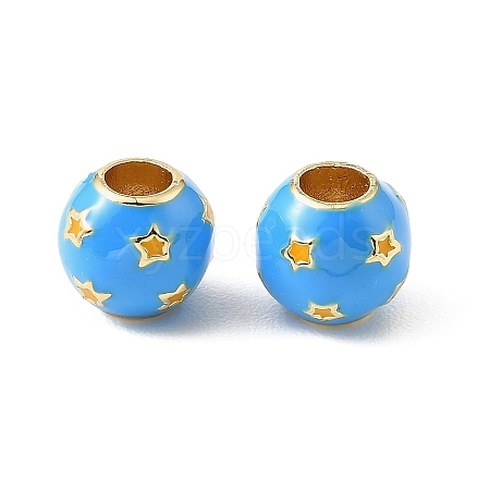 Brass Enamel European Beads KK-CBA9CBD-23G-1