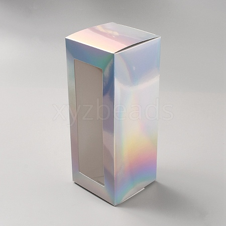 Iridescent Cardboard Boxes CON-WH0093-11-1