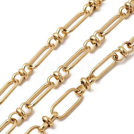 304 Stainless Steel Rectangle Link Chains CHS-Z007-22G-1