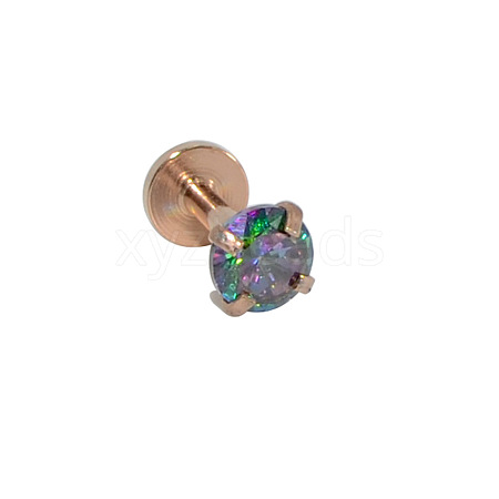 304 Stainless Steel Colorful Synthetic Opal Threadless Labrets For Women Men WGF4990-54-1