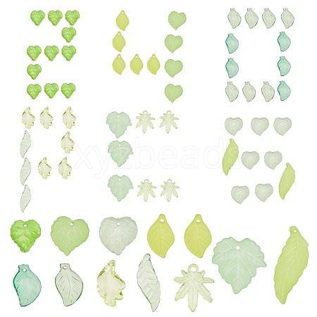 SUNNYCLUE 240Pcs 12 Style Transparent Acrylic Pendants OACR-SC0001-09-1