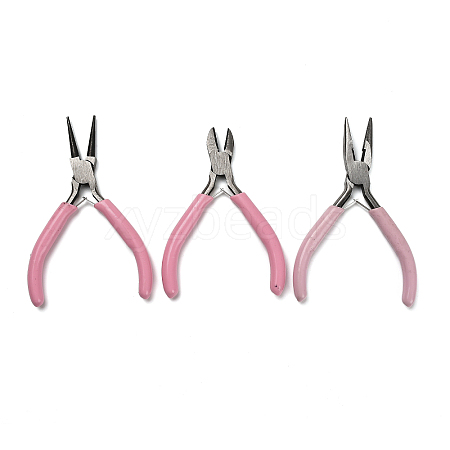 (Defective Closeout Sale: Rusty) 3Pcs 3 Styles Steel Pliers Set PT-XCP0001-13-1