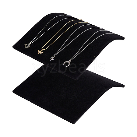 MDF with Velvet Mat Jewelry Necklace Display Stands NDIS-WH0001-29-1