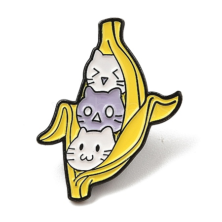 Funny Animal Alloy Yellow Enamel Pin Brooch for Backpack Clothes JEWB-R004-04EB-01-1