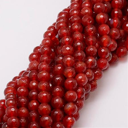 Natural Agate Beads Strands G-G882-8mm-A03-1