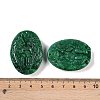 Dyed Natural Myanmar Jade Coin Pendants G-S378-01-3