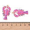 304 Stainless Steel Enamel Pendants STAS-Q119-16G-02-3