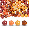 Globleland 160Pcs 4 Colors Spray Painted Wood European Beads WOOD-GL0001-20-1