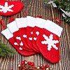 Christmas Socks Non Woven Fabric Cutlery Set Bags AJEW-WH0329-96-6
