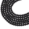 Synthetic Black Stone Beads Strands G-AR0002-08-1