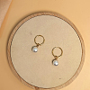 Stylish Stainless Steel and Freshwater Pearl Hoop Earrings for women KW1377-4-1