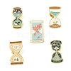 5Pcs 5 Style Alloy Enamel Brooches JEWB-LS0001-20-3