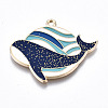 Eco-Friendly Alloy Enamel Pendants X-ENAM-Q437-033-NR-2