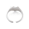 925 Sterling Silver Open Cuff for Women RJEW-S006-01S-3