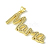 Mother's Day Real 18K Gold Plated Brass Micro Pave Cubic Zirconia Pendants KK-H472-06B-G01-2