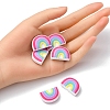 6Pcs Food Grade Eco-Friendly Silicone Focal Beads SIL-YW0001-04E-5