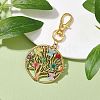 Tree of Life Alloy Pendant Decorations HJEW-JM01934-2