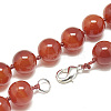Natural Carnelian Beaded Necklaces NJEW-S405-16-2