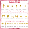 4 Bags 4 Styles Brass Cabochons MRMJ-OC0004-04-2